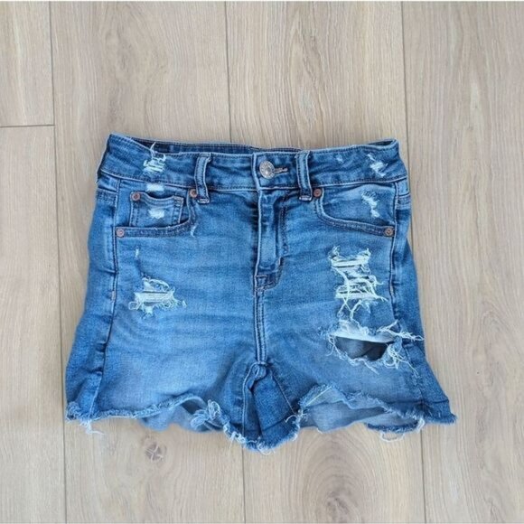 American Eagle Hi-Rise Shortie Jean Shorts - Picture 3 of 5